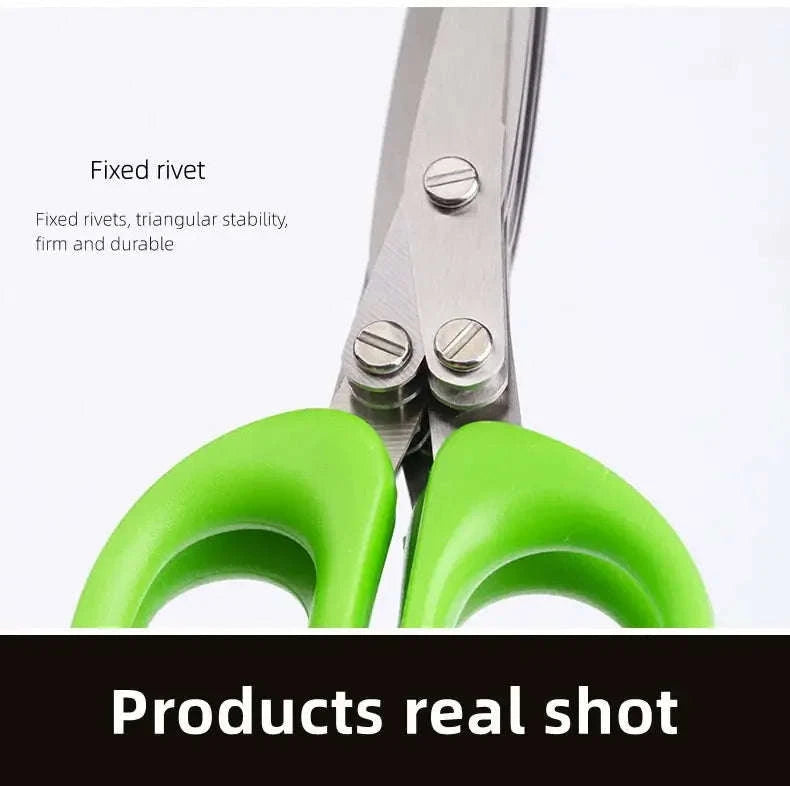 Multi-Functional Stainless Steel Kitchen Scissors-5 Layers