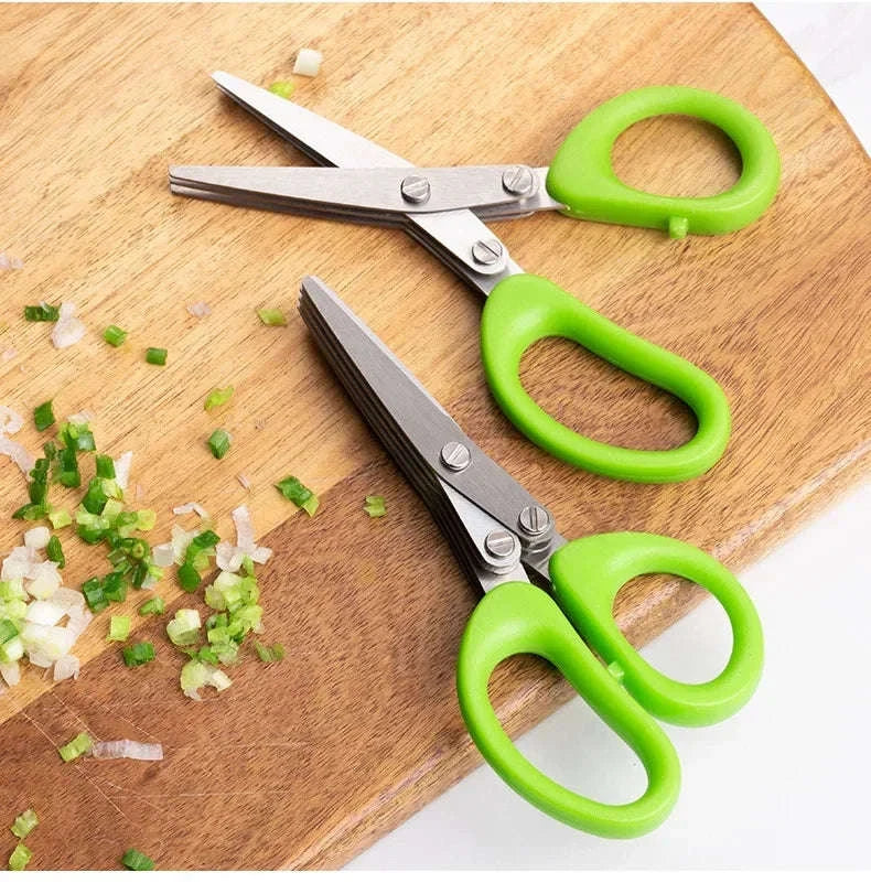 Multi-Functional Stainless Steel Kitchen Scissors-5 Layers