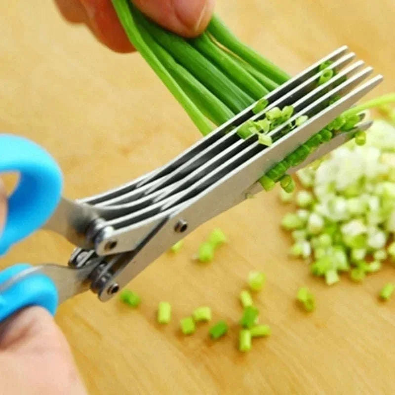 Multi-Functional Stainless Steel Kitchen Scissors-5 Layers