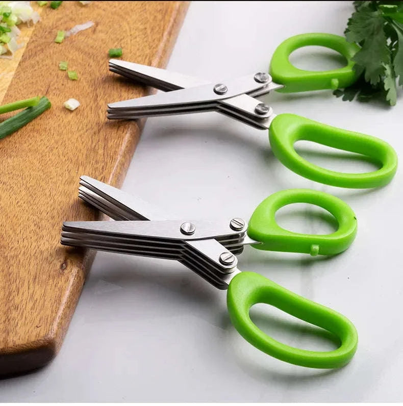 Multi-Functional Stainless Steel Kitchen Scissors-5 Layers