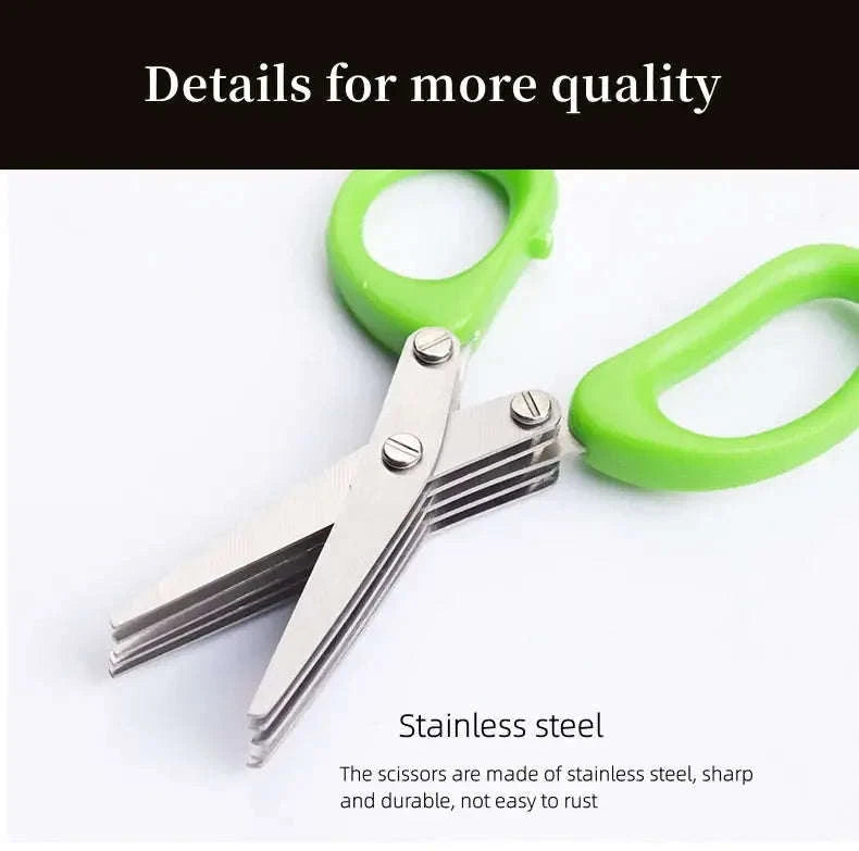 Multi-Functional Stainless Steel Kitchen Scissors-5 Layers
