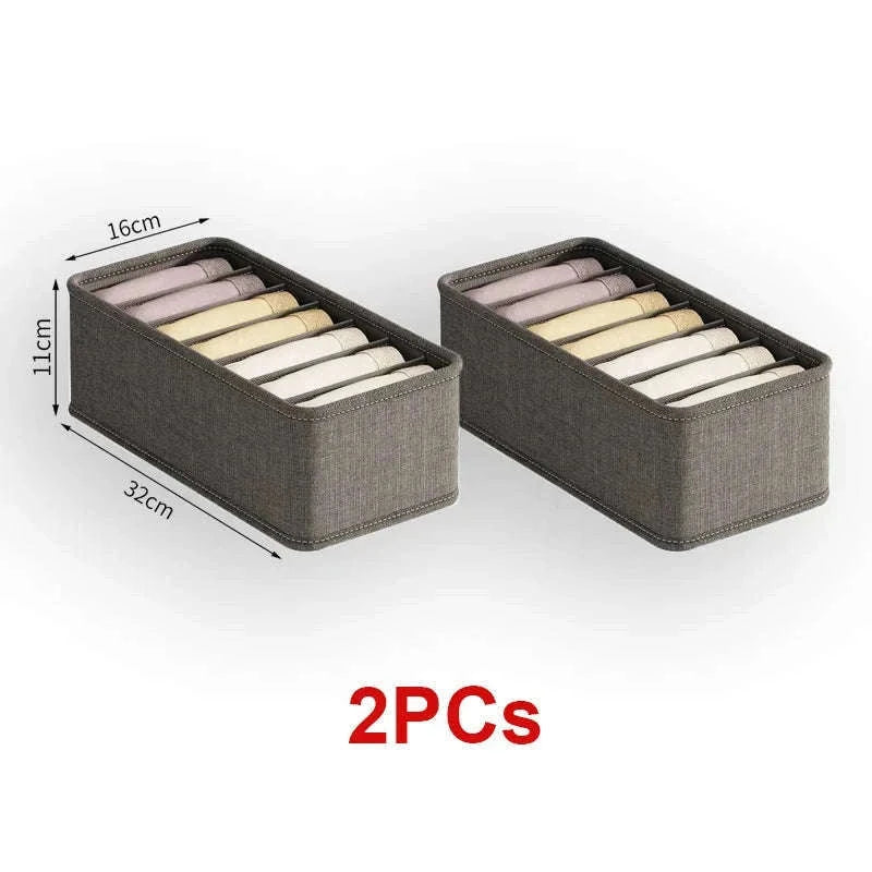 Multi-Grid Storage Organizer Box for Drawers and Cabinets-6 cell