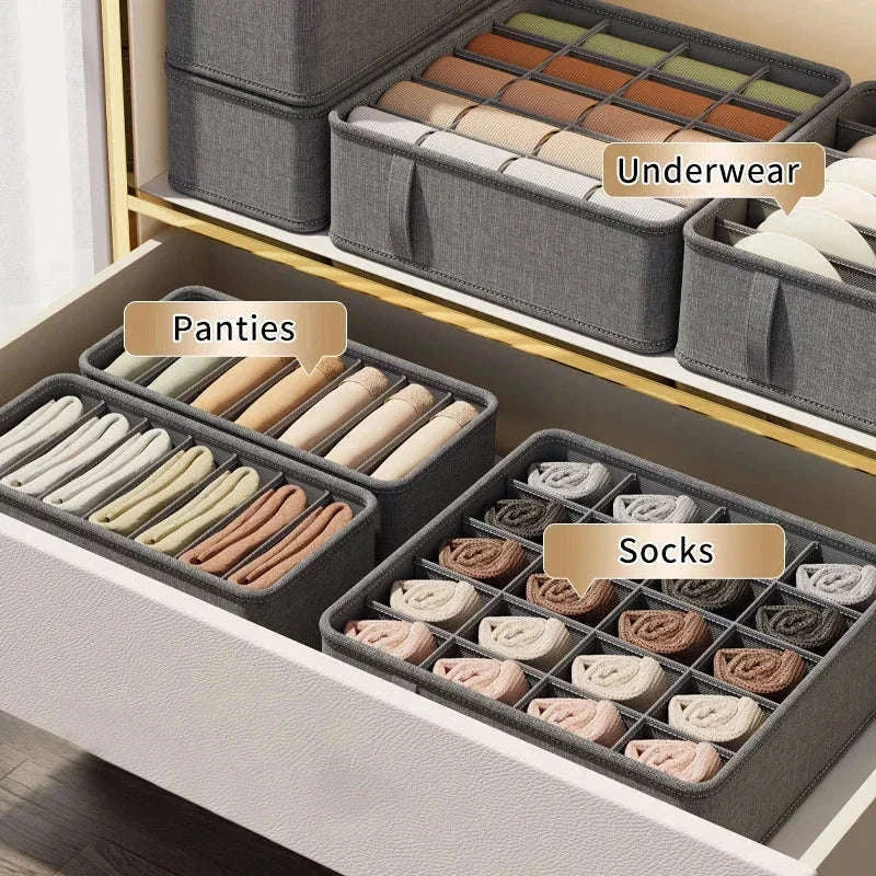 Multi-Grid Storage Organizer Box for Drawers and Cabinets-6 cell