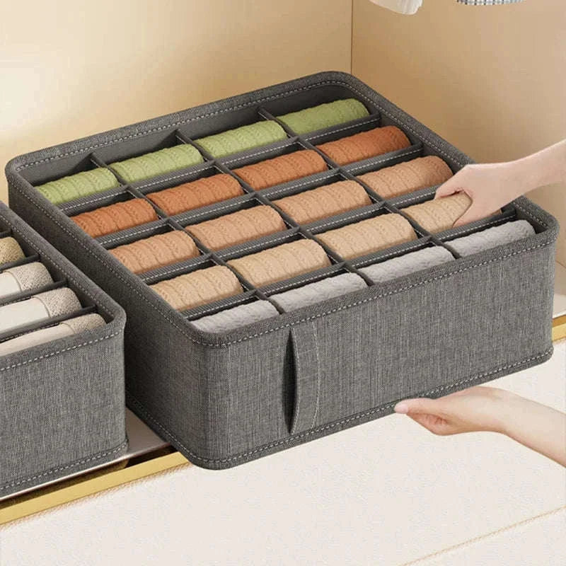 Multi-Grid Storage Organizer Box for Drawers and Cabinets-6 cell