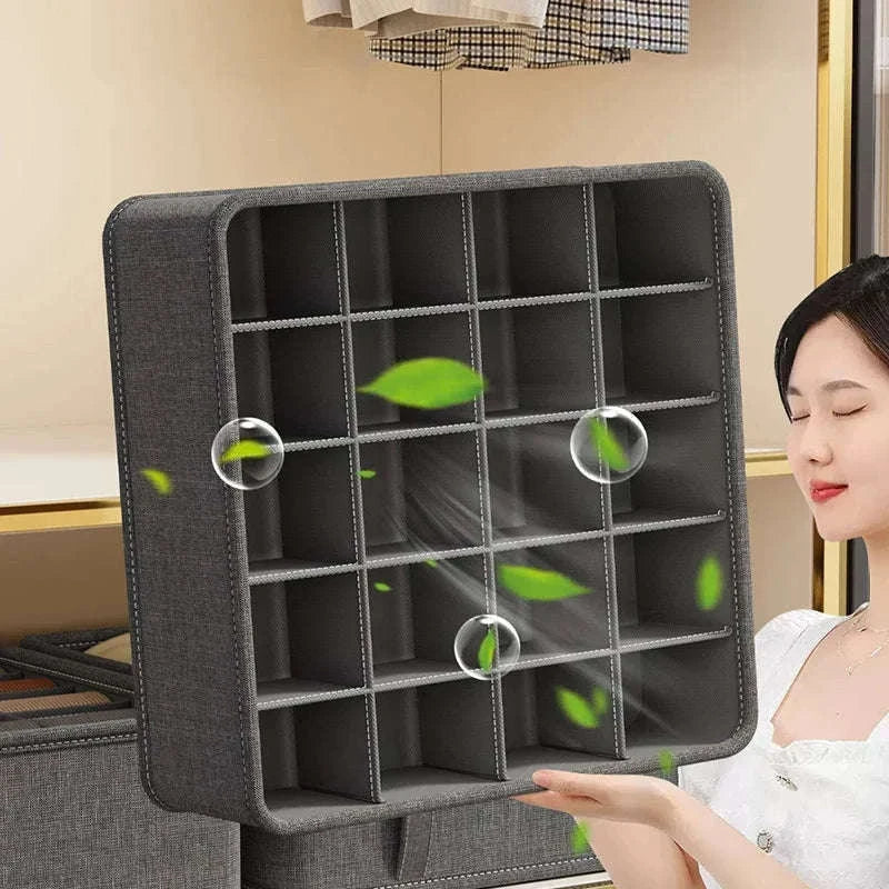 Multi-Grid Storage Organizer Box for Drawers and Cabinets-6 cell