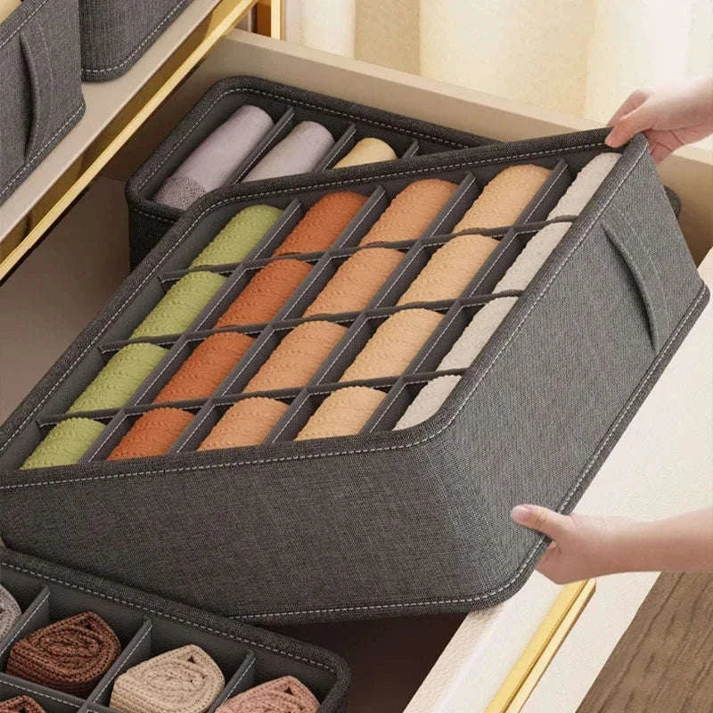 Multi-Grid Storage Organizer Box for Drawers and Cabinets-6 cell