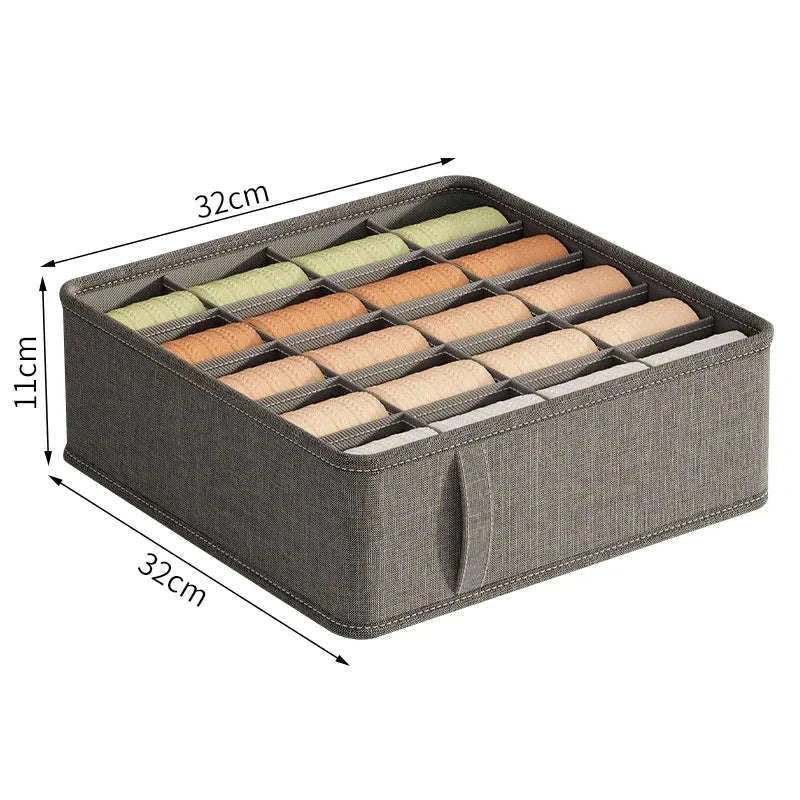 Multi-Grid Storage Organizer Box for Drawers and Cabinets-6 cell