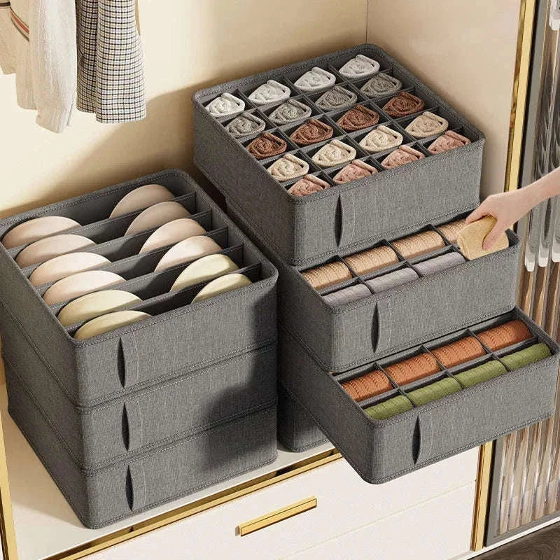Multi-Grid Storage Organizer Box for Drawers and Cabinets-6 cell