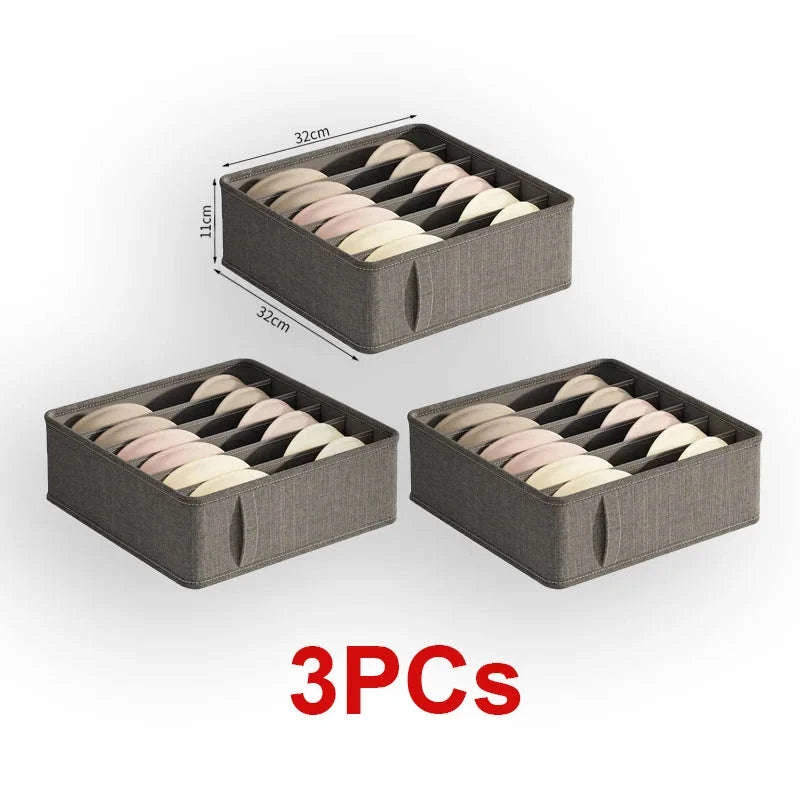 Multi‑Grid Storage Organizer Box for Drawers and Cabinets-6 grids(3 pcs)