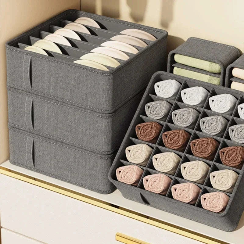Multi‑Grid Storage Organizer Box for Drawers and Cabinets-6 grids(3 pcs)