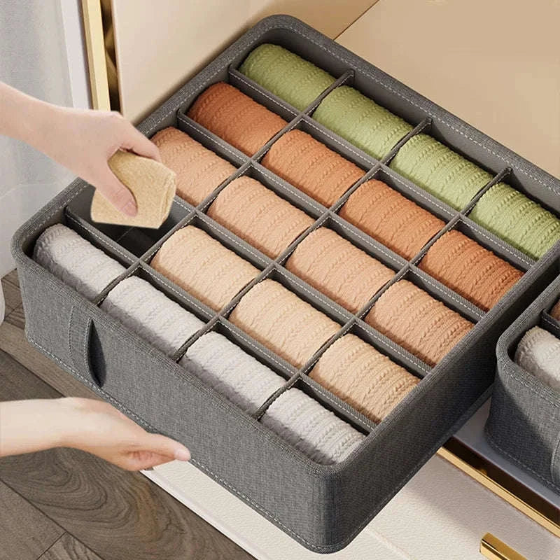 Multi‑Grid Storage Organizer Box for Drawers and Cabinets-6 grids(3 pcs)