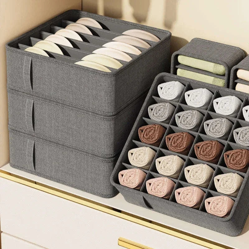 Multi‑Grid Storage Organizer Box for Drawers and Cabinets-6 grids(3 pcs)