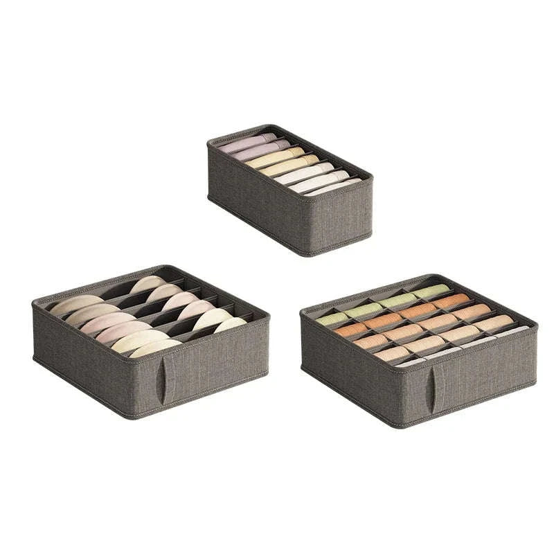 Multi‑Grid Storage Organizer Box for Drawers and Cabinets-6 grids(3 pcs)