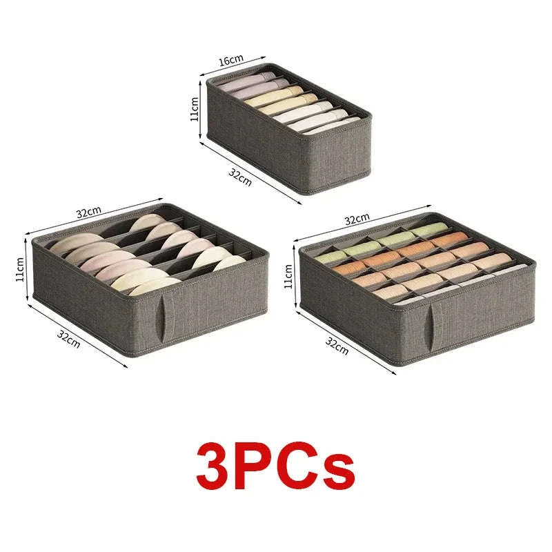 Multi‑Grid Storage Organizer Box for Drawers and Cabinets-6 grids(3 pcs)