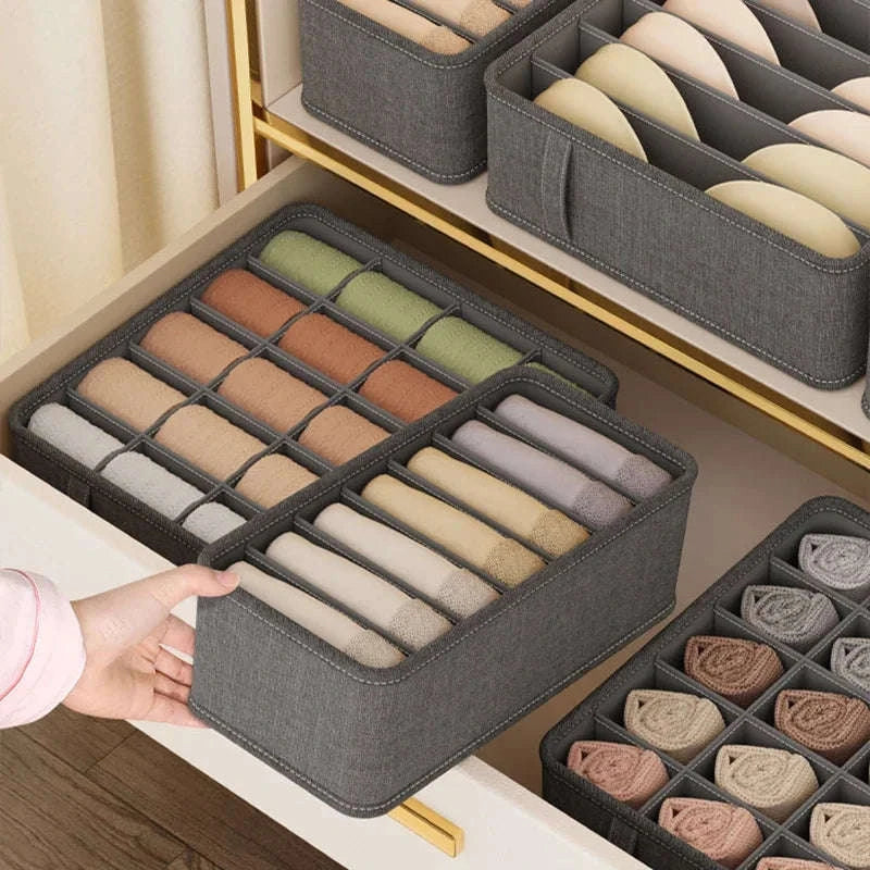 Multi‑Grid Storage Organizer Box for Drawers and Cabinets-6 grids(3 pcs)