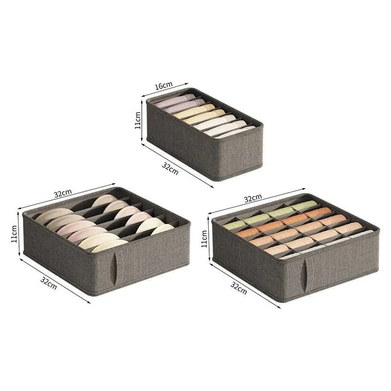 Multi‑Grid Storage Organizer Box for Drawers and Cabinets-6 grids(3 pcs)