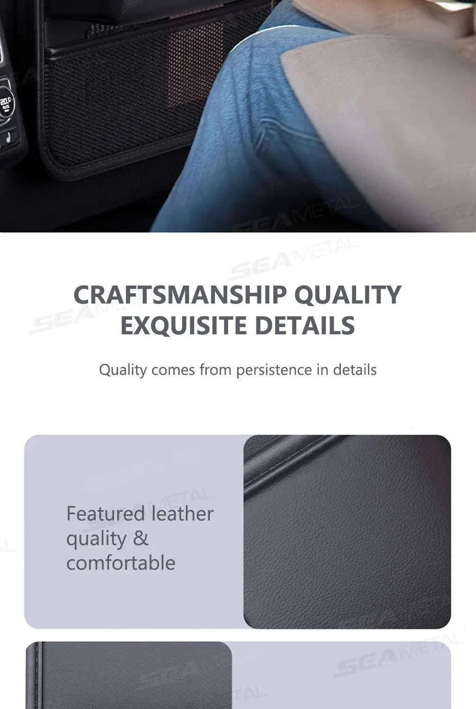 Multi-Pocket Car Seat Back Organizer with Foldable Tray-1 pc