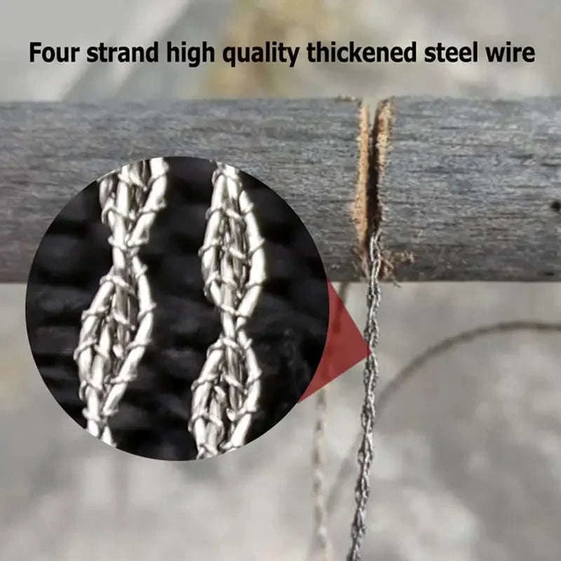 Multi‑Purpose Mini Pocket Wire Saw – Stainless Steel Survival Tool-Under 100mm