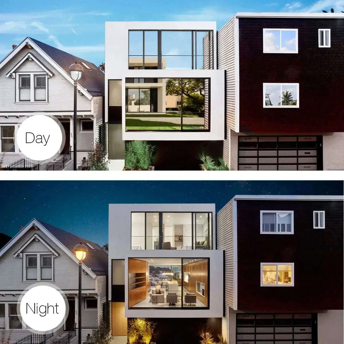 Multi-Size One Way Mirror Window Film for Privacy-Silver-silver / 90x500 cm