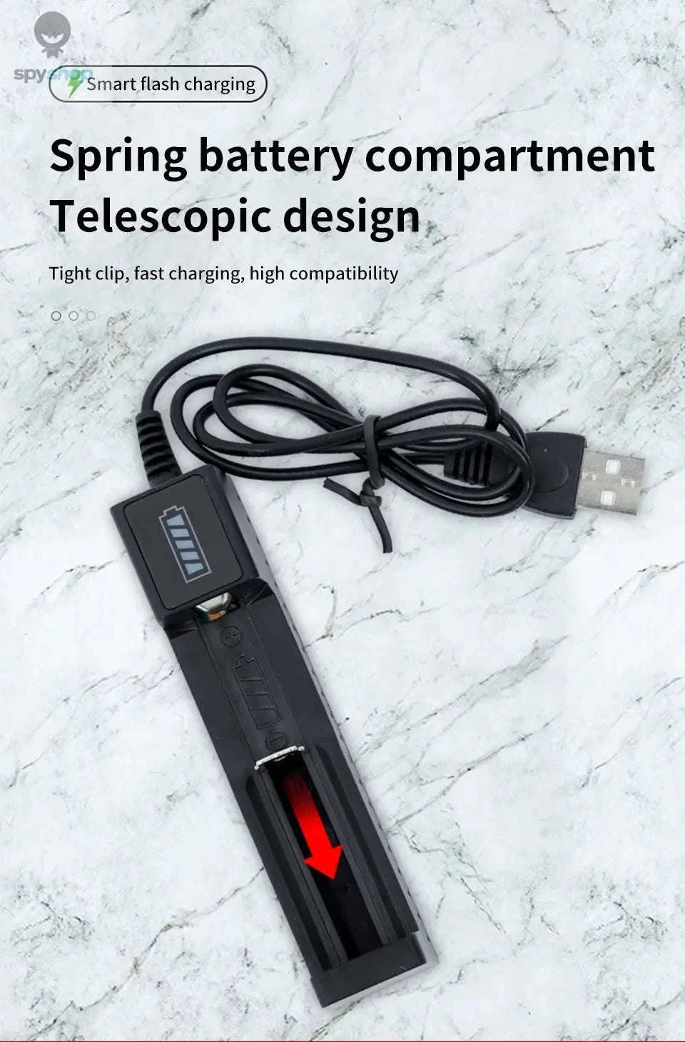 Multi‑Slot USB 18650 Battery Charger-4 slots