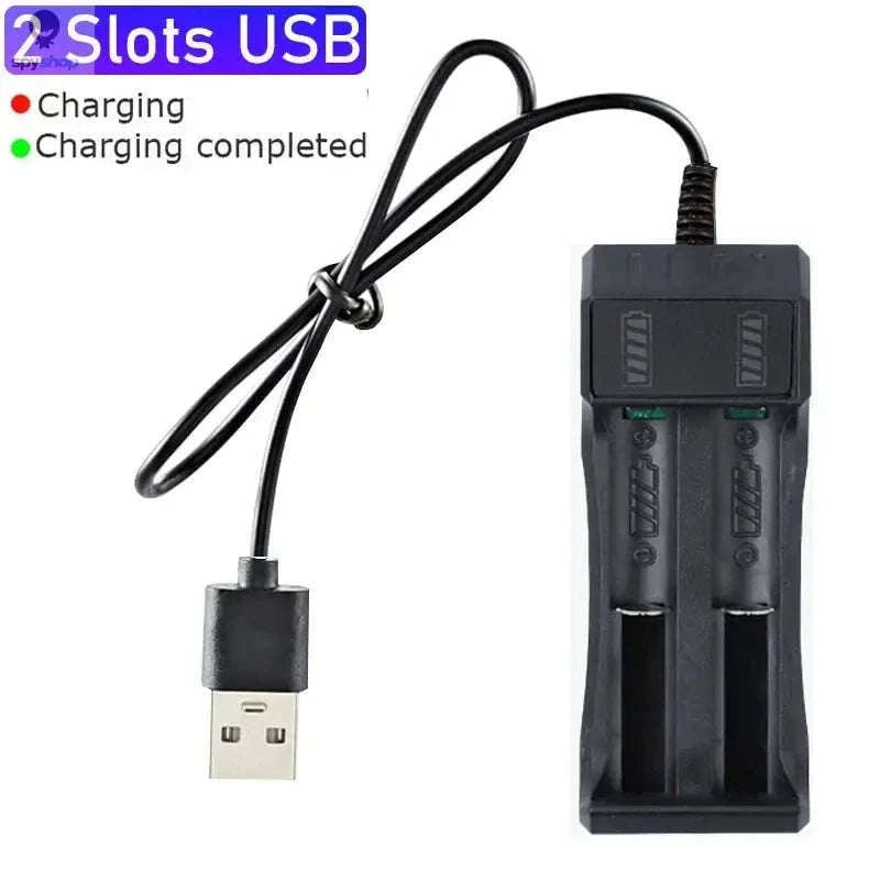 Multi-Slot USB 18650 Battery Charger for Lithium Cells-4 slots