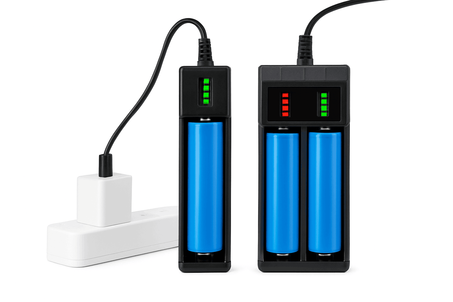 Multi-Slot USB 18650 Battery Charger for Lithium Cells-4 slots