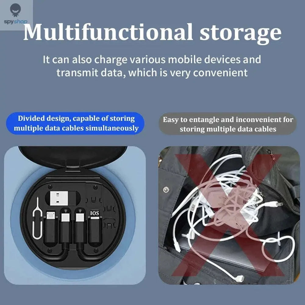 Multi USB Charging Adapter Cable Kit – 65W Fast Charging & Multi‑Device Connectivity-black