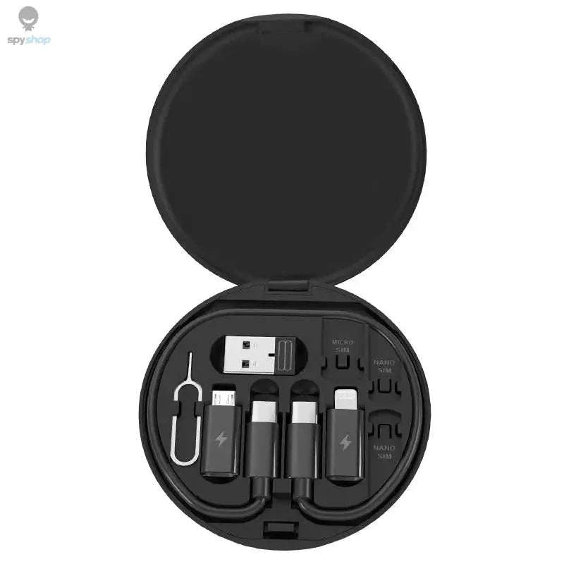 Multi USB Charging Adapter Cable Kit – 65W Fast Charging & Multi‑Device Connectivity-black