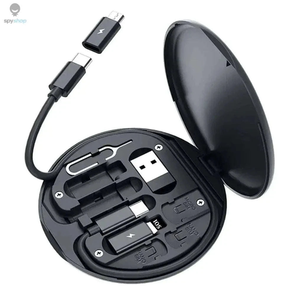 Multi USB Charging Adapter Cable Kit with 65W Fast Charging-black