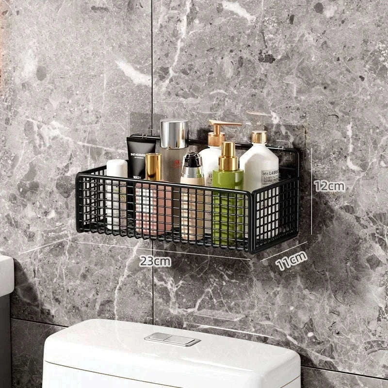 Multifunctional Bathroom Organizer for Corner Storage-Black-S-1PC