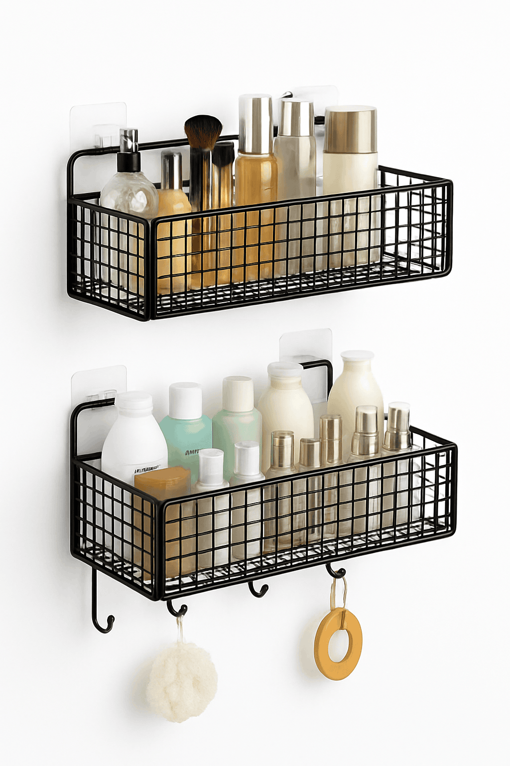 Multifunctional Bathroom Organizer for Corner Storage-Black-S-1PC
