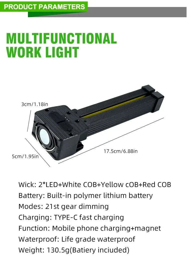 Multifunctional Camping Light – Foldable Flashlight-Work lights