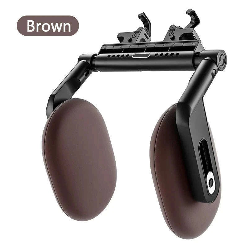 Multifunctional Car Headrest Memory Foam Neck Support Pillow-Black