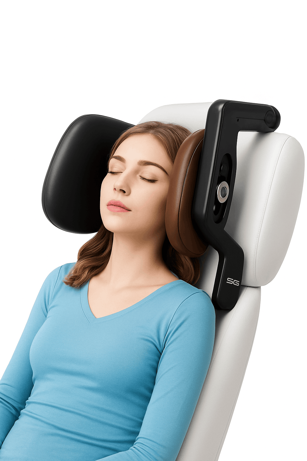 Multifunctional Car Headrest Memory Foam Neck Support Pillow-Black