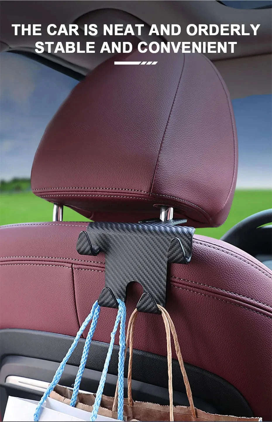 Multifunctional Car Headrest Seat Back Hook-1pc