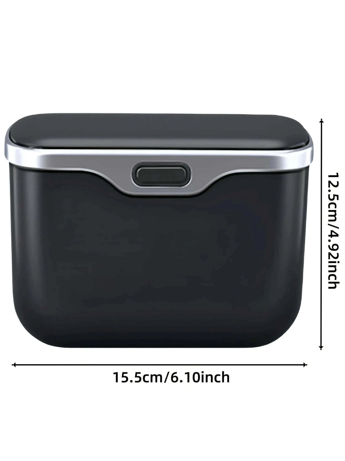 Multifunctional Car Trash Can with Lid Button-Orange