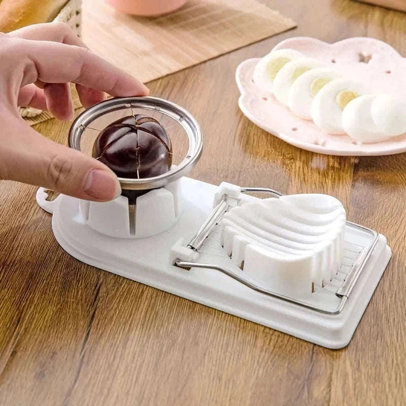 Multifunctional Egg Slicer for Clean, Even Food Prep-1PC- Red