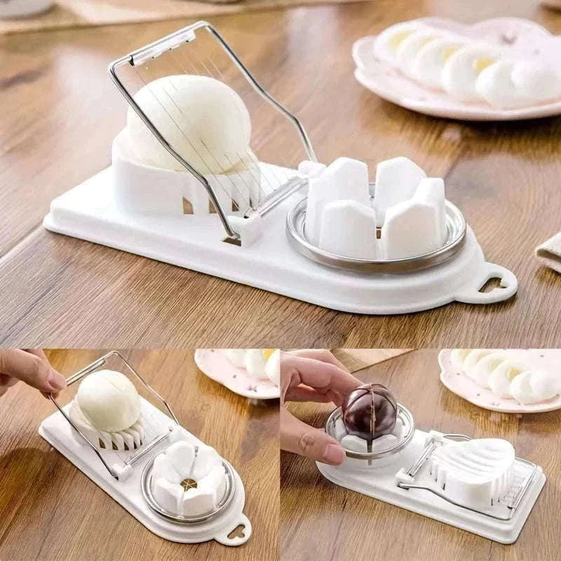 Multifunctional Egg Slicer for Clean, Even Food Prep-1PC- Red