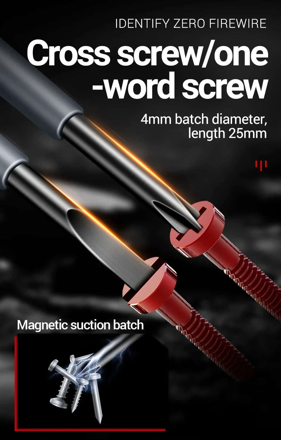 Multifunctional Electrician Test Screwdriver Voltage Tester-Grey