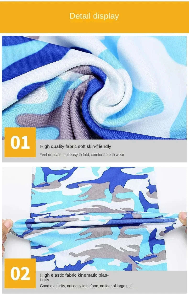Multifunctional Headwear Bandana Scarf for Cycling and Outdoor Use-F