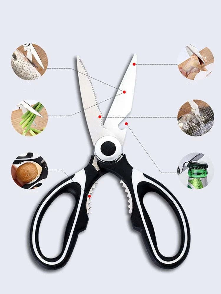 Multifunctional Kitchen Scissors for Faster Food Prep-Stainless stee