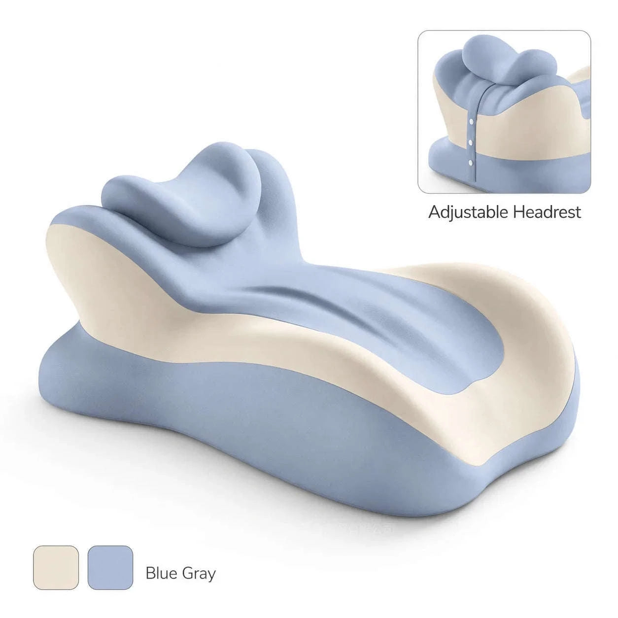 Multifunctional Memory Foam Prone Reading Pillow-Double Gray / United States