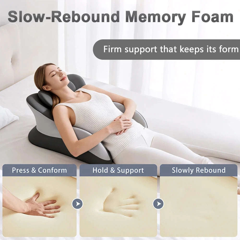 Multifunctional Memory Foam Prone Reading Pillow Relieve Neck Arm Fatigue Removable Headrest Anti-Slip Ideal for Bed Reading Wat-Double Gray / United States