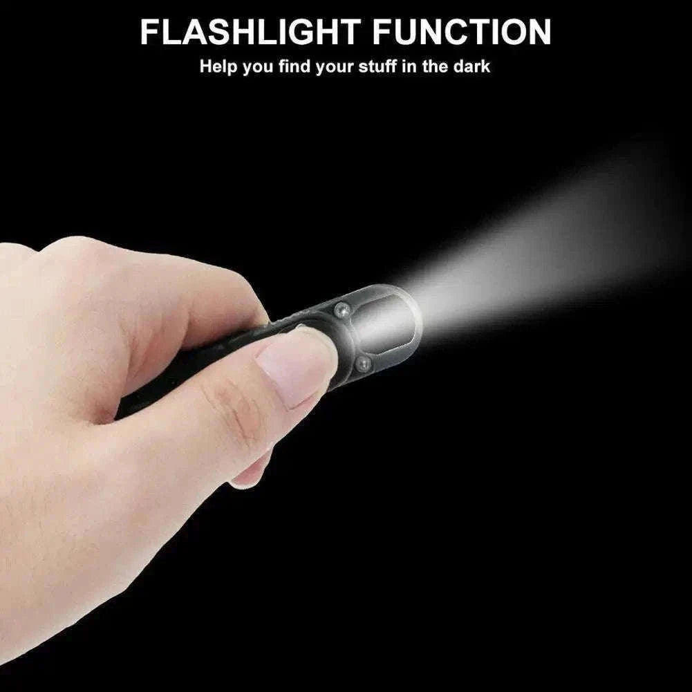 Multifunctional Mini Screwdriver Keychain Tool with LED Light-1 PCS