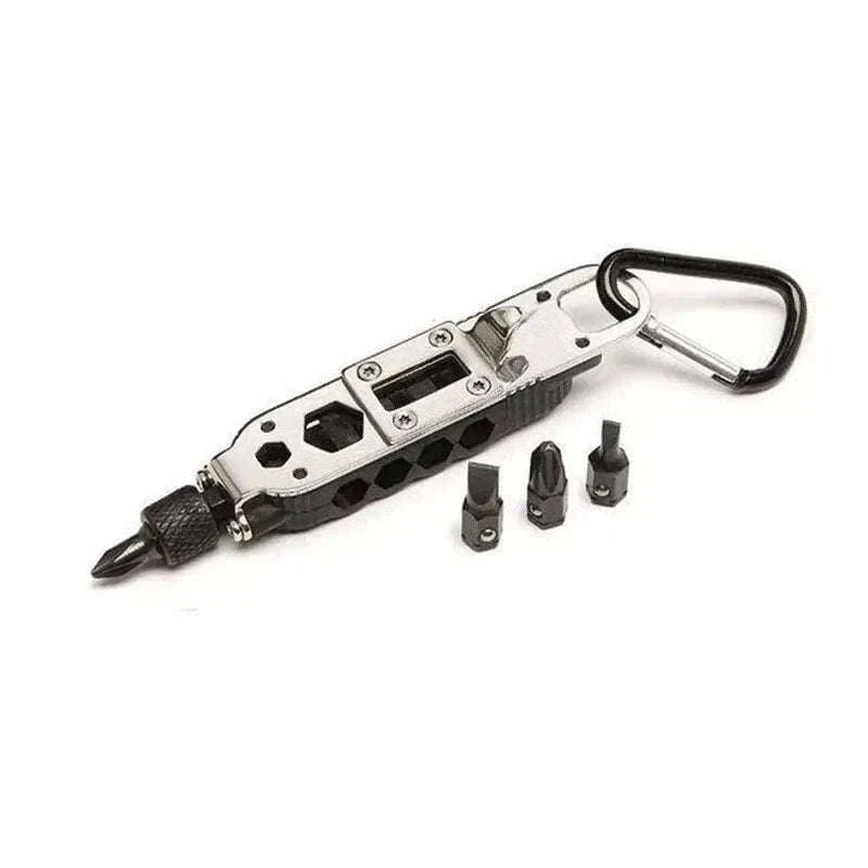 Multifunctional Mini Screwdriver Keychain Tool with LED Light-1 PCS