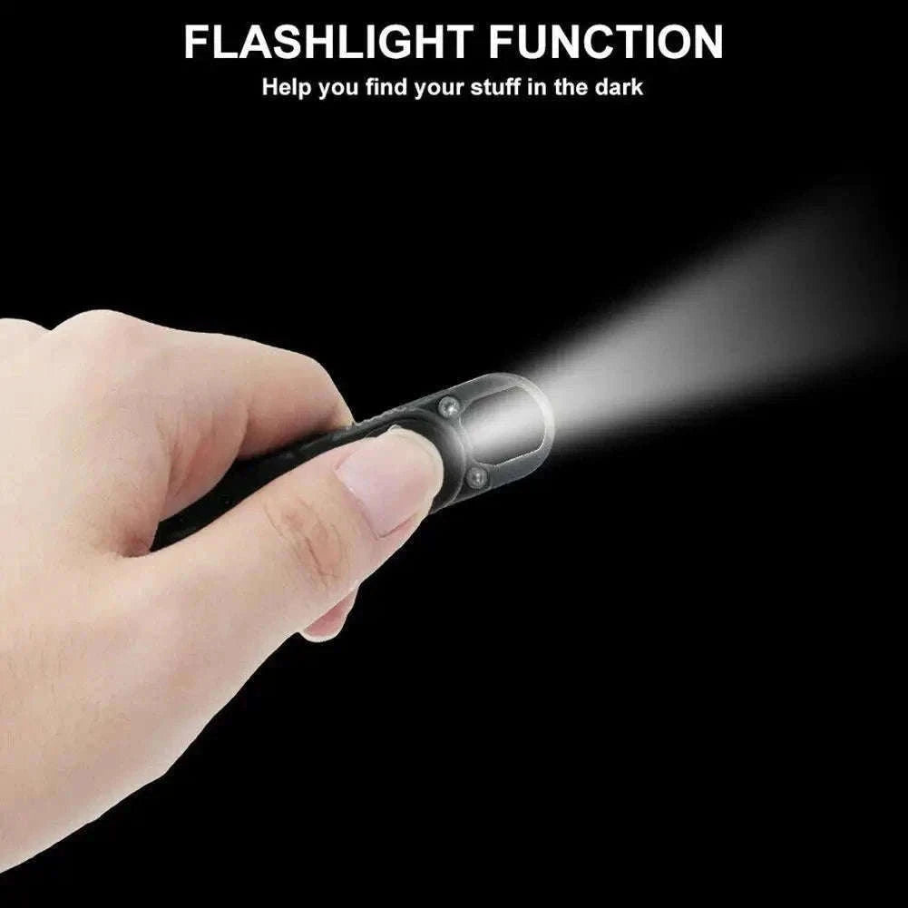 Multifunctional Mini Screwdriver Keychain Tool with LED Light-1 PCS