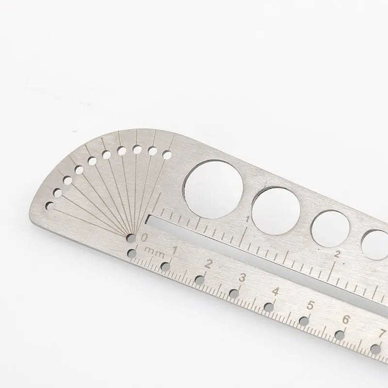 Multifunctional Stainless Steel Angle Protractor Ruler-Default Title