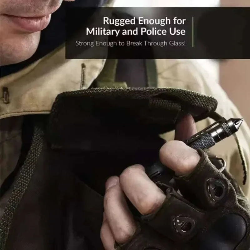 Multifunctional Tactical Pen for Self‑Defense and Emergency Use-Black
