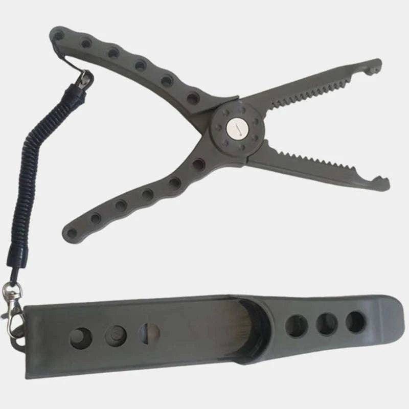 Multipurpose Fishing Pliers with Fish Grip & Hook Remover Tool-black