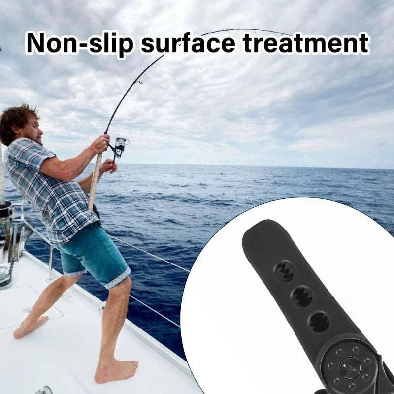 Multipurpose Fishing Pliers with Fish Grip & Hook Remover Tool-black